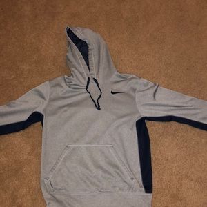 Blue and Gray Nike hoodie